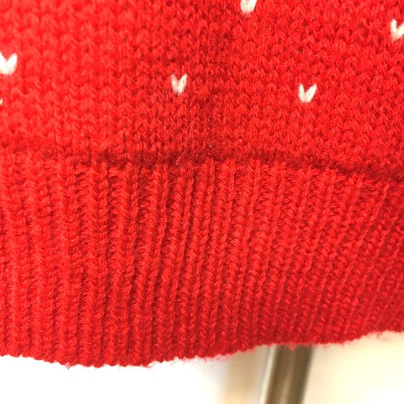 Ugly Christmas Sweater Red knit w/ Reindeer by Absolutely Famous EUC - Picture 9 of 12